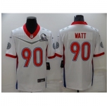 Men's Pittsburgh Steelers #90 T.J. Watt Nike White 2022 AFC Pro Bowl Game Jersey