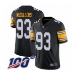 Men's Pittsburgh Steelers #93 Dan McCullers Black Alternate Vapor Untouchable Limited Player 100th Season Football Jersey
