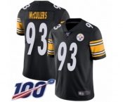 Men's Pittsburgh Steelers #93 Dan McCullers Black Team Color Vapor Untouchable Limited Player 100th Season Football Jersey