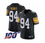 Men's Pittsburgh Steelers #94 Tyson Alualu Black Alternate Vapor Untouchable Limited Player 100th Season Football Jersey