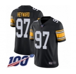 Men's Pittsburgh Steelers #97 Cameron Heyward Black Alternate Vapor Untouchable Limited Player 100th Season Football Jersey