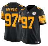 Men's Pittsburgh Steelers #97 Cameron Heyward Black F.U.S.E. With Walter Payton Patch Color Rush Limited Football Stitched Jersey