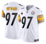 Men's Pittsburgh Steelers #97 Cameron Heyward White F.U.S.E. With Walter Payton Patch Vapor Limited Football Stitched Jersey