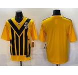 Men's Pittsburgh Steelers Blank Gold 1933 Throwback Alternate Football Stitched Jersey