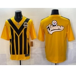 Men's Pittsburgh Steelers Team Big Logo Gold 1933 Throwback Alternate Football Stitched Jersey