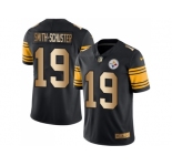 Nike Pittsburgh Steelers #19 JuJu Smith-Schuster Black Men Stitched NFL Limited Gold Rush Jersey