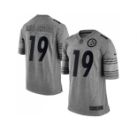 Nike Pittsburgh Steelers #19 JuJu Smith-Schuster Gray Men Stitched NFL Limited Gridiron Gray Jersey