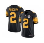 Nike Pittsburgh Steelers #2 Mason Rudolph Black Men Stitched NFL Limited Rush Jersey