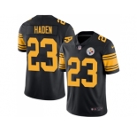 Nike Pittsburgh Steelers #23 Joe Haden Black Men Stitched NFL Limited Rush Jersey