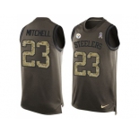 Nike Pittsburgh Steelers #23 Mike Mitchell Green Men's Stitched NFL Limited Salute To Service Tank Top Jersey