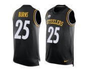 Nike Pittsburgh Steelers #25 Artie Burns Black Team Color Men's Stitched NFL Limited Tank Top Jersey