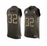 Nike Pittsburgh Steelers #32 Franco Harris Green Men's Stitched NFL Limited Salute To Service Tank Top Jersey