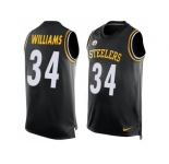 Nike Pittsburgh Steelers #34 DeAngelo Williams Black Team Color Men's Stitched NFL Limited Tank Top Jersey
