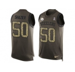 Nike Pittsburgh Steelers #50 Ryan Shazier Green Men's Stitched NFL Limited Salute To Service Tank Top Jersey