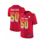 Nike Pittsburgh Steelers #50 Ryan Shazier Red Men Stitched NFL Limited AFC 2018 Pro Bowl Jersey