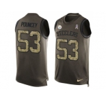 Nike Pittsburgh Steelers #53 Maurkice Pouncey Green Men's Stitched NFL Limited Salute To Service Tank Top Jersey
