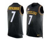 Nike Pittsburgh Steelers #7 Ben Roethlisberger Black Team Color Men's Stitched NFL Limited Tank Top Jersey