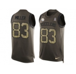 Nike Pittsburgh Steelers #83 Heath Miller Green Men's Stitched NFL Limited Salute To Service Tank Top Jersey