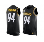 Nike Pittsburgh Steelers #94 Lawrence Timmons Black Team Color Men's Stitched NFL Limited Tank Top Jersey
