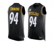 Nike Pittsburgh Steelers #94 Lawrence Timmons Black Team Color Men's Stitched NFL Limited Tank Top Jersey
