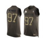 Nike Pittsburgh Steelers #97 Cameron Heyward Green Men's Stitched NFL Limited Salute To Service Tank Top Jersey