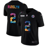 Pittsburgh Steelers #2 Mason Rudolph Men's Nike Multi-Color Black 2020 NFL Crucial Catch Vapor Untouchable Limited Jersey