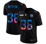 Pittsburgh Steelers #36 Jerome Bettis Men's Nike Multi-Color Black 2020 NFL Crucial Catch Vapor Untouchable Limited Jersey