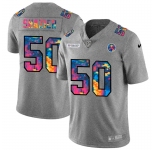 Pittsburgh Steelers #50 Ryan Shazier Men's Nike Multi-Color 2020 NFL Crucial Catch NFL Jersey Greyheather