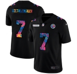 Pittsburgh Steelers #7 Ben Roethlisberger Men's Nike Multi-Color Black 2020 NFL Crucial Catch Vapor Untouchable Limited Jersey