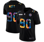 Pittsburgh Steelers #90 T.J. Watt Men's Nike Multi-Color Black 2020 NFL Crucial Catch Vapor Untouchable Limited Jersey