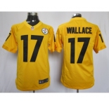 nike nfl jerseys pittsburgh steelers #17 wallace yellow[nike limited]