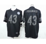 nike nfl jerseys pittsburgh steelers #43 polamalu black[drenched limited]