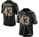 nike nfl jerseys pittsburgh steelers #43 troy polamalu black [salute to service limited]