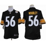 nike nfl jerseys pittsburgh steelers #56 woodley black[nike limited]