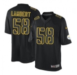 nike nfl jerseys pittsburgh steelers #58 lambert black[nike impact limited]
