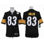 nike nfl jerseys pittsburgh steelers #83 miller black[nike limited]