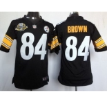 nike nfl jerseys pittsburgh steelers #84 brown black[80th patch limited]