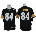 nike nfl jerseys pittsburgh steelers #84 brown black[nike limited]