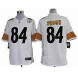nike nfl jerseys pittsburgh steelers #84 brown white[nike limited]