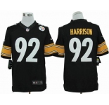 nike nfl jerseys pittsburgh steelers #92 harrison black[nike limited]
