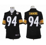 nike nfl jerseys pittsburgh steelers #94 timmons black[nike limited]