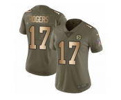 Women Nike Pittsburgh Steelers #17 Eli Rogers Limited Olive Gold 2017 Salute to Service NFL Jersey