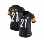 Women Nike Pittsburgh Steelers #21 Sean Davis Black Team Color Stitched NFL Vapor Untouchable Limited Jersey