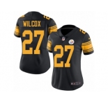 Women Nike Pittsburgh Steelers #27 J.J. Wilcox Limited Black Rush Vapor Untouchable NFL Jersey
