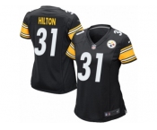 Women Nike Pittsburgh Steelers #31 Mike Hilton Game Black Team Color NFL Jersey
