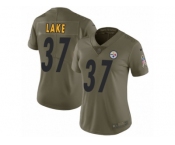 Women Nike Pittsburgh Steelers #37 Carnell Lake Limited Olive 2017 Salute to Service NFL Jersey