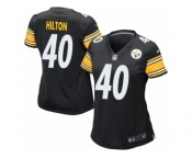 Women Nike Pittsburgh Steelers #40 Mike Hilton Game Black Team Color NFL Jersey