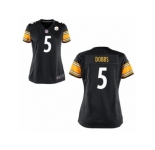 Women Nike Pittsburgh Steelers #5 Joshua Dobbs Black Game Jerseys