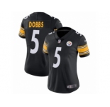 Women Nike Pittsburgh Steelers #5 Joshua Dobbs Black Team Color Vapor Untouchable Limited Player NFL Jersey