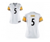 Women Nike Pittsburgh Steelers #5 Joshua Dobbs White Game Jerseys